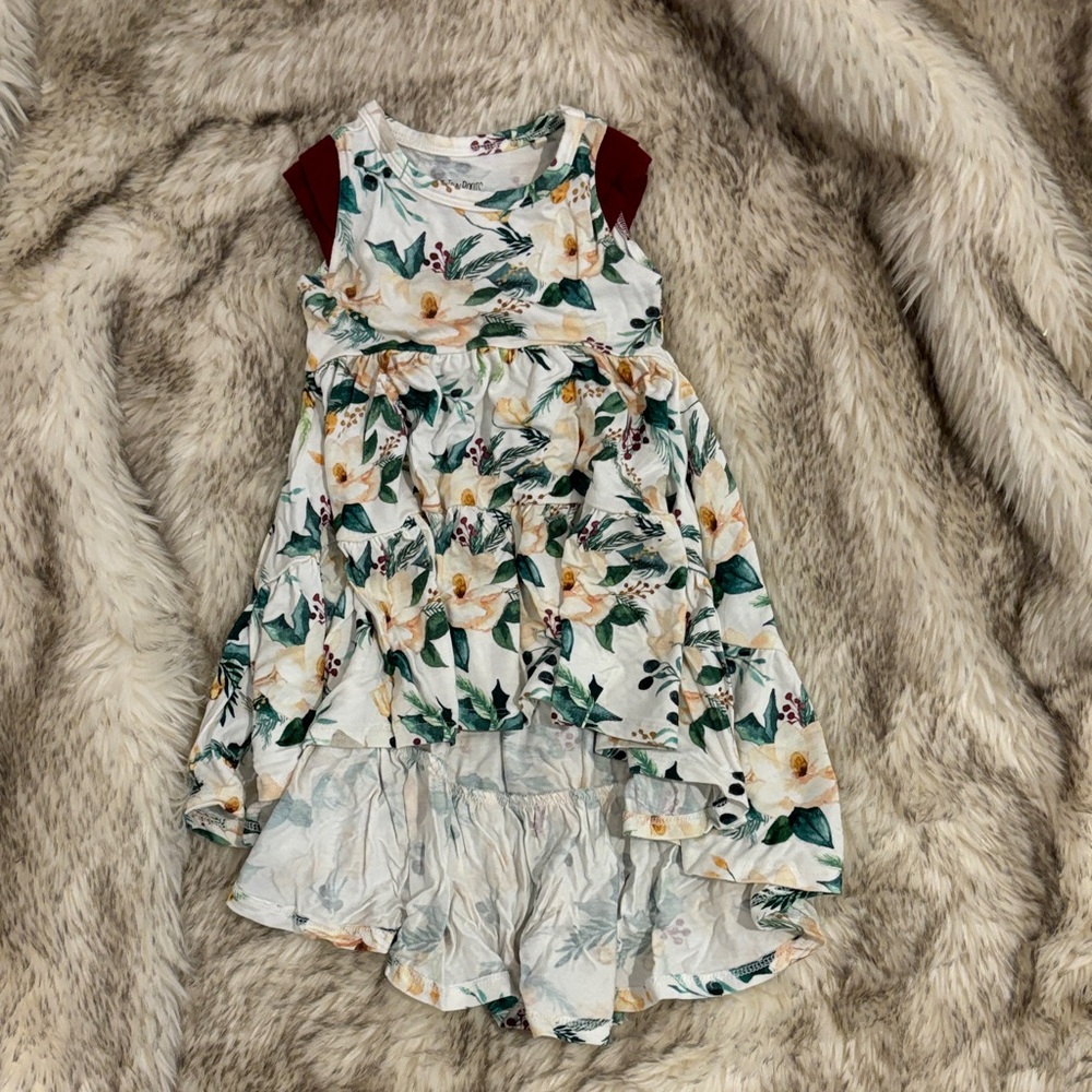 Tiny Roots Holiday Winter Berry Christmas Bamboo Dress
